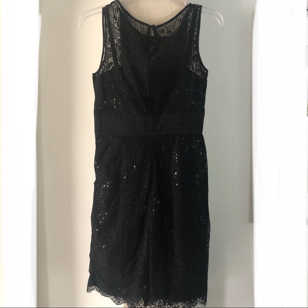 Tahari ASL Elegant Black Lace Short Evening Dress - Picture 3 of 5